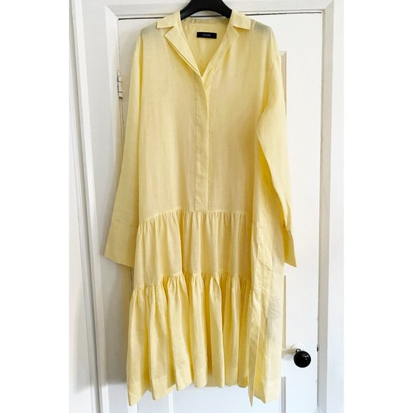 NWT Joseph Pale Yellow Ramie Dress, size 34 - fits like XS ish - Picture 6 of 10